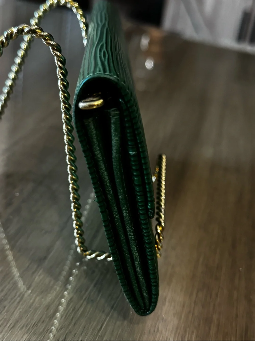 LV Louis Vuitton Green Epi Long Wallet